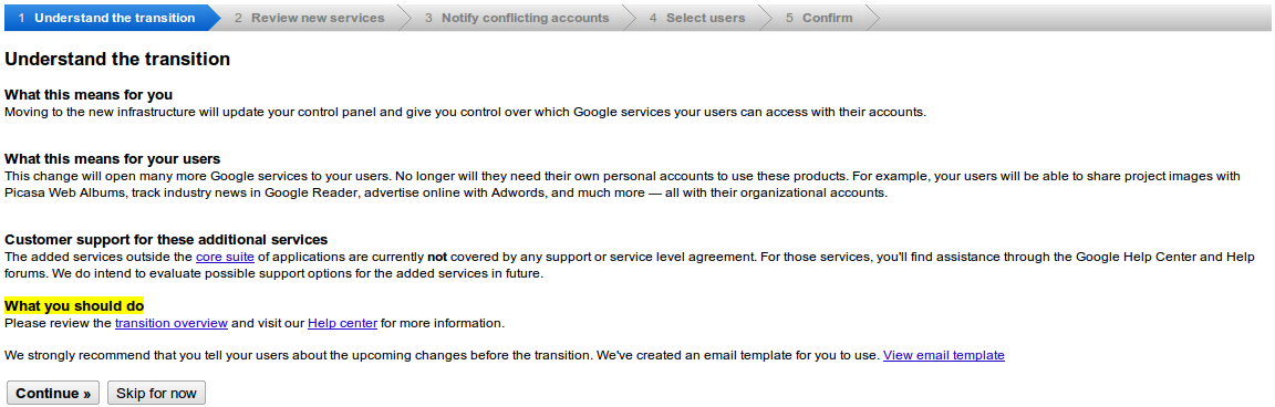 Understand the Transition